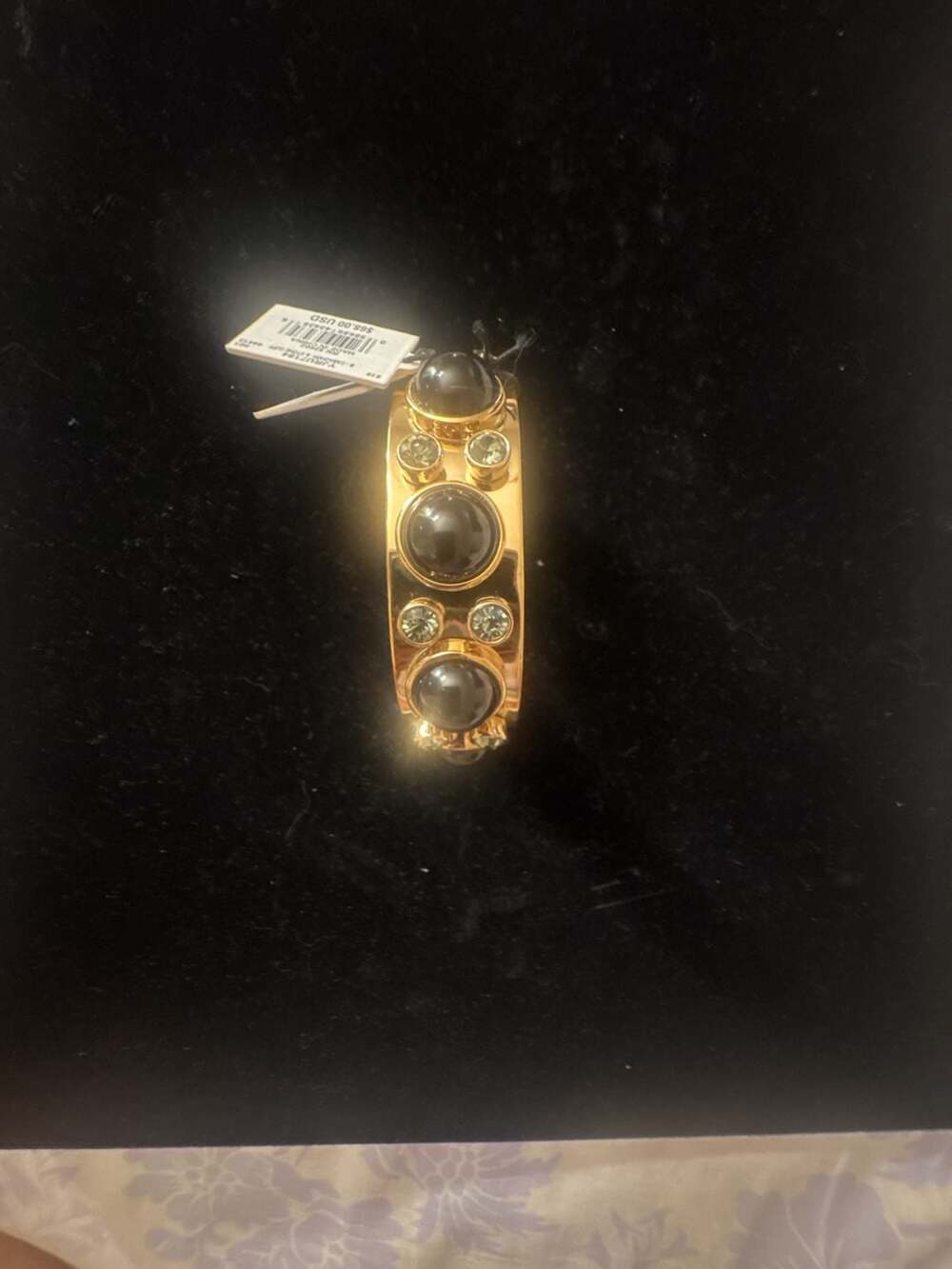 Vintage Juicy Couture Cabochon & Stone Cuff Bracelet Y2K